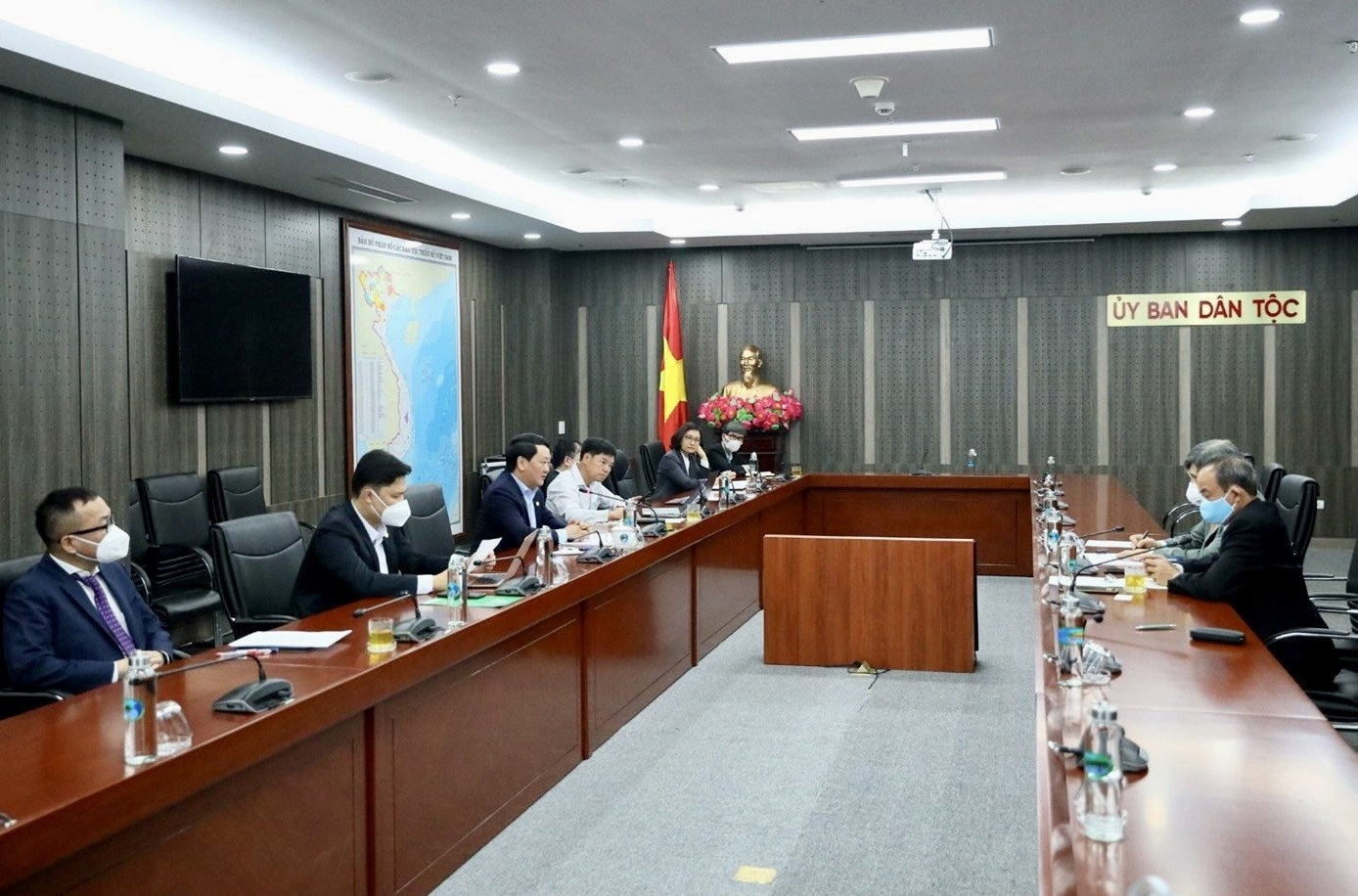Buổi tiếp diễn ra trong không khí thân mật, trọng thị