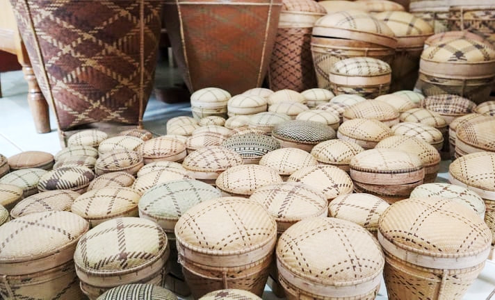 Những chiếc giỏ truyền thống có hoa văn lấy cảm hứng từ thiên nhiên, phản ánh mối quan hệ sâu sắc của người Pala’wans với rừng núi nơi đây