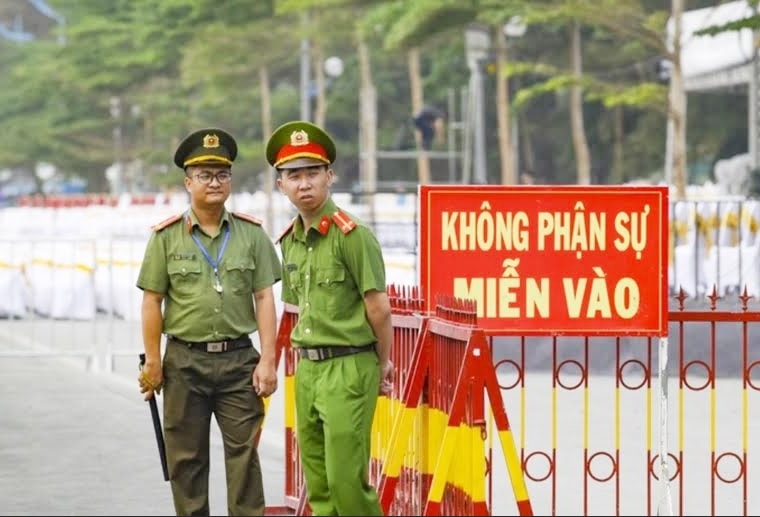 Gần 900 cán bộ Công an được huy động để bảo đảm an ninh, trật tự tại Lễ kỷ niệm 115 năm du lịch Sầm Sơn và Lễ khai mạc du lịch biển Sầm Sơn năm 2022. (Ảnh: CATH)
