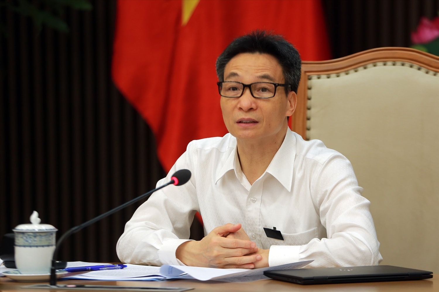 Phó Thủ tướng Vũ Đức Đam yêu cầu rà soát, đánh giá toàn diện công tác xử lý chất thải y tế, chất thải lây nhiễm trong phòng, chống dịch COVID-19 - Ảnh: VGP/Đình Nam