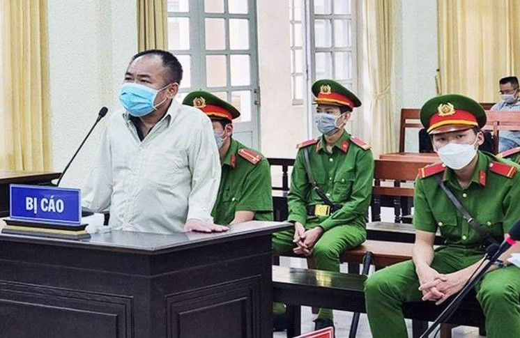 Bị cáo Đinh Văn Hải tại phiên tòa xét xử