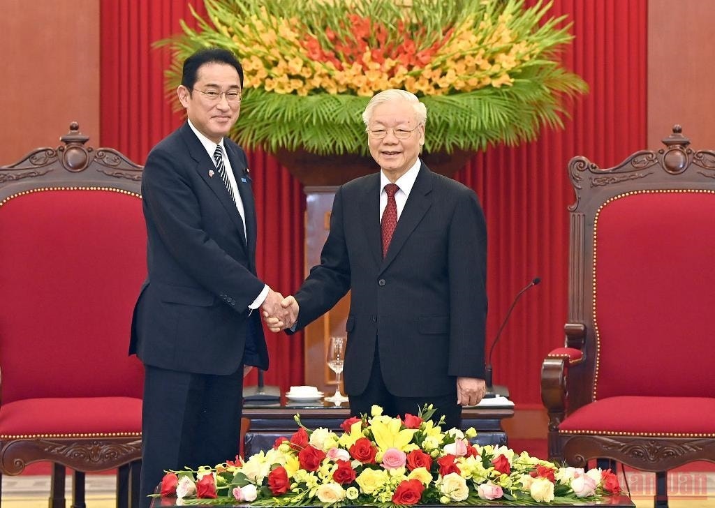 Tổng Bí thư Nguyễn Phú Trọng tiếp Thủ tướng Nhật Bản Kishida Fumio