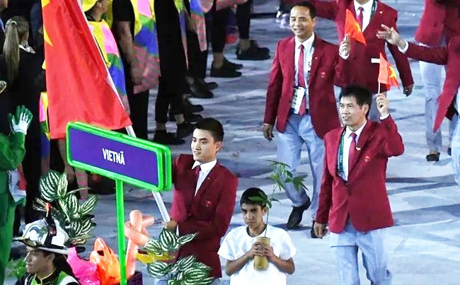 Kiếm thủ Vũ Thành An chính là người cầm cờ cho Đoàn Thể thao Việt Nam  tại Olympic Rio 2016. (Ảnh ITN)