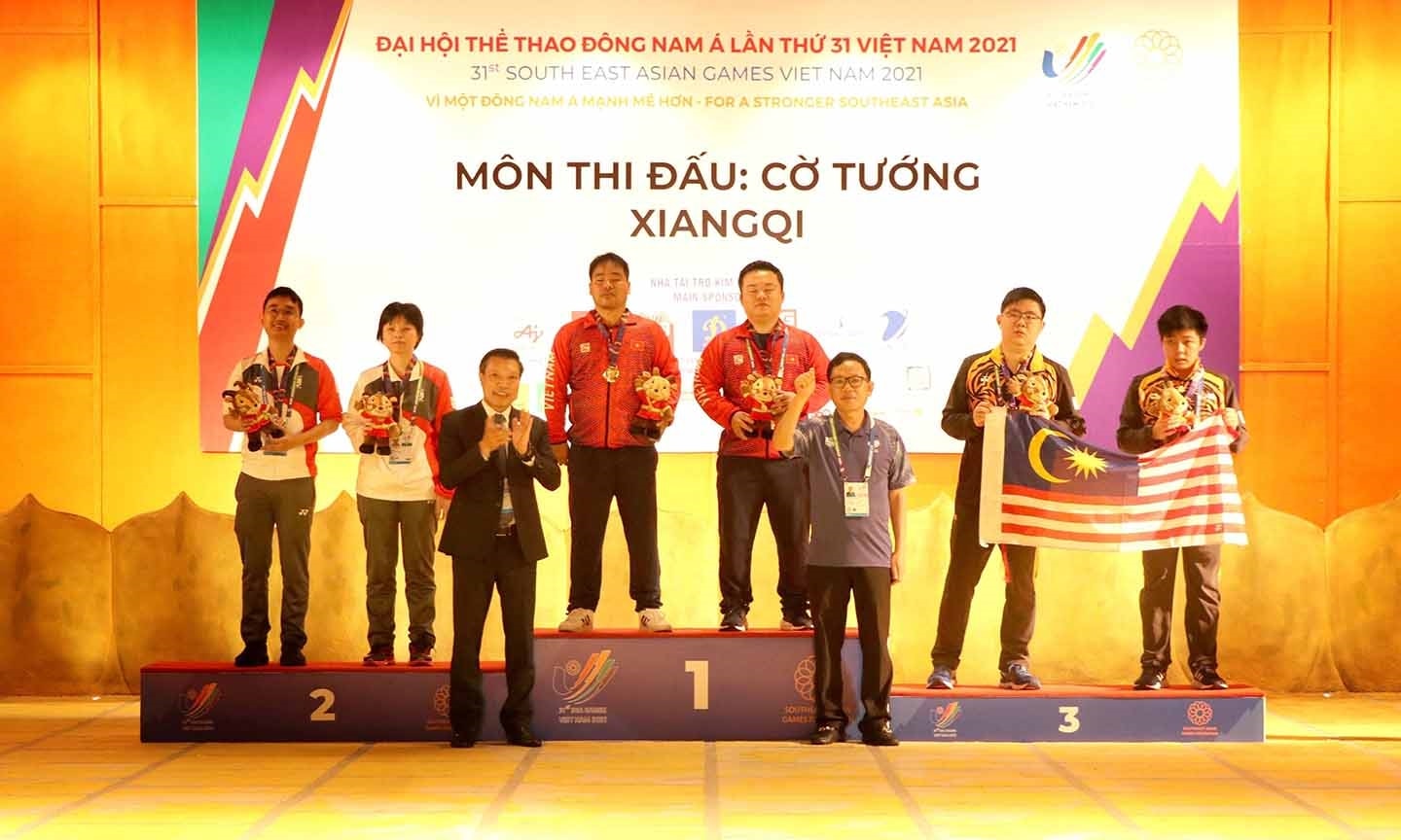 Nguyễn Minh Nhật Quang và Hà Văn Tiến thi đấu xuất sắc ở môn cờ tướng để mang về HCV cho Đoàn Thể thao Việt Nam. (Ảnh ITN) Nguyễn Minh Nhật Quang và Hà Văn Tiến thi đấu xuất sắc ở môn cờ tướng để mang về HCV cho Đoàn Thể thao Việt Nam. (Ảnh ITN)