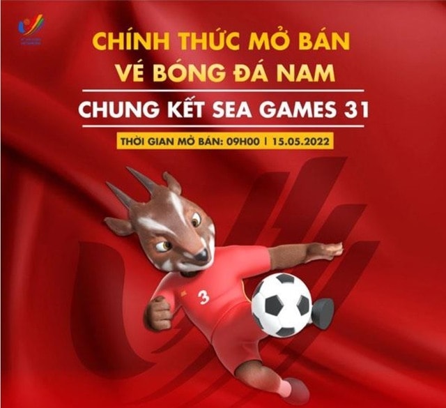 Mở bán vé chung kết bóng đá nam SEA Games 31. Ảnh: SEA Games 31 Mở bán vé chung kết bóng đá nam SEA Games 31. Ảnh: SEA Games 31