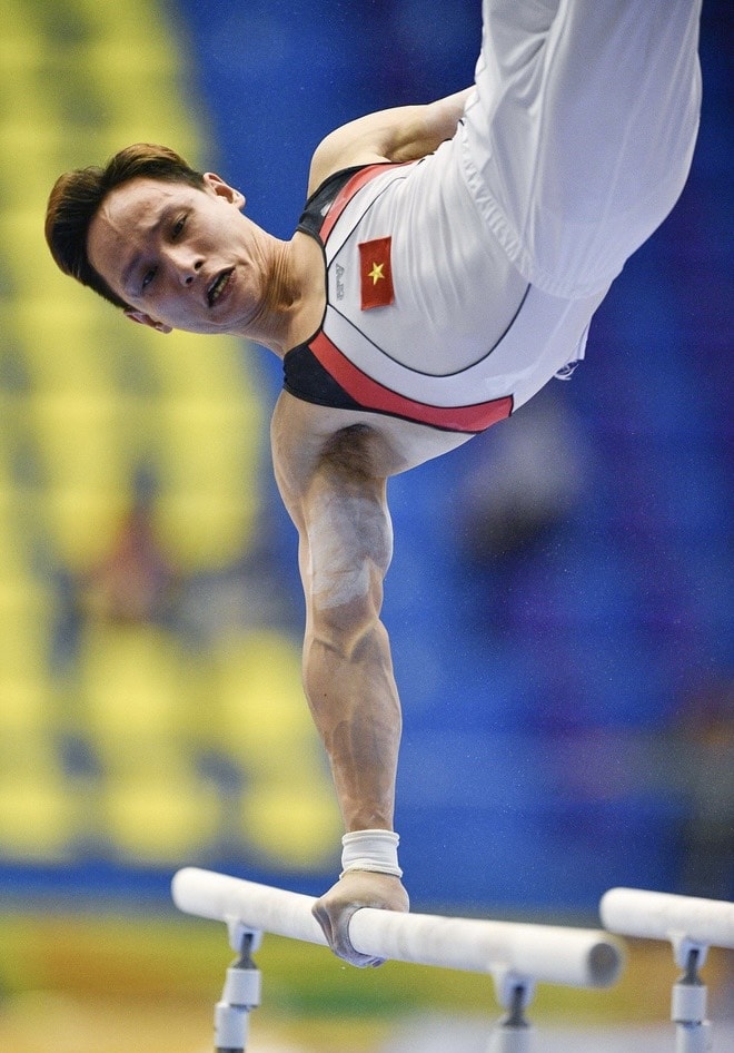 VĐV Đinh Phương Thành xuất sắc bảo vệ tấm HCV tại SEA Games 31.(Ảnh BTC)