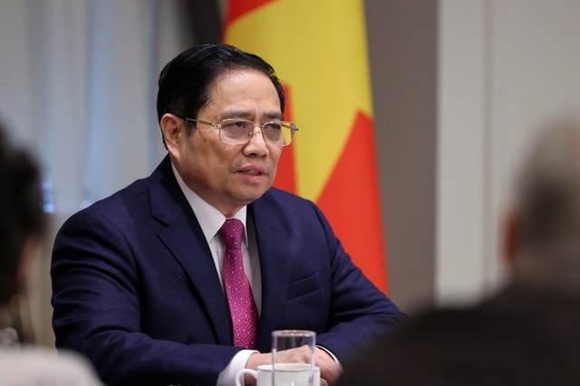 Thủ tướng Phạm Minh Chính chia sẻ về định hướng phát triển của Việt Nam - Ảnh: VGP/Nhật Bắc Thủ tướng Phạm Minh Chính chia sẻ về định hướng phát triển của Việt Nam - Ảnh: VGP/Nhật Bắc