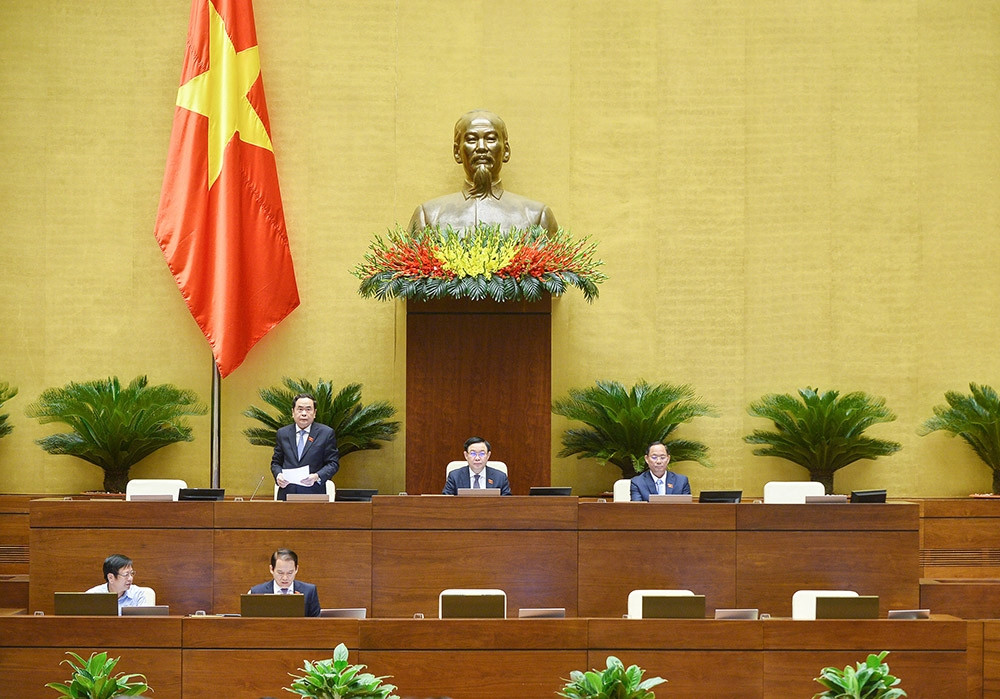 Phó Chủ tịch Thường trực Quốc hội Trần Thanh Mẫn điều hành phiên họp