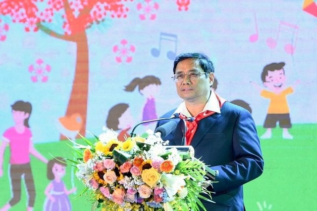 Thủ tướng phát biểu tại lễ phát động Tháng hành động vì trẻ em và khai mạc hè năm 2022 - Ảnh: VGP/Nhật Bắc Thủ tướng phát biểu tại lễ phát động Tháng hành động vì trẻ em và khai mạc hè năm 2022 - Ảnh: VGP/Nhật Bắc