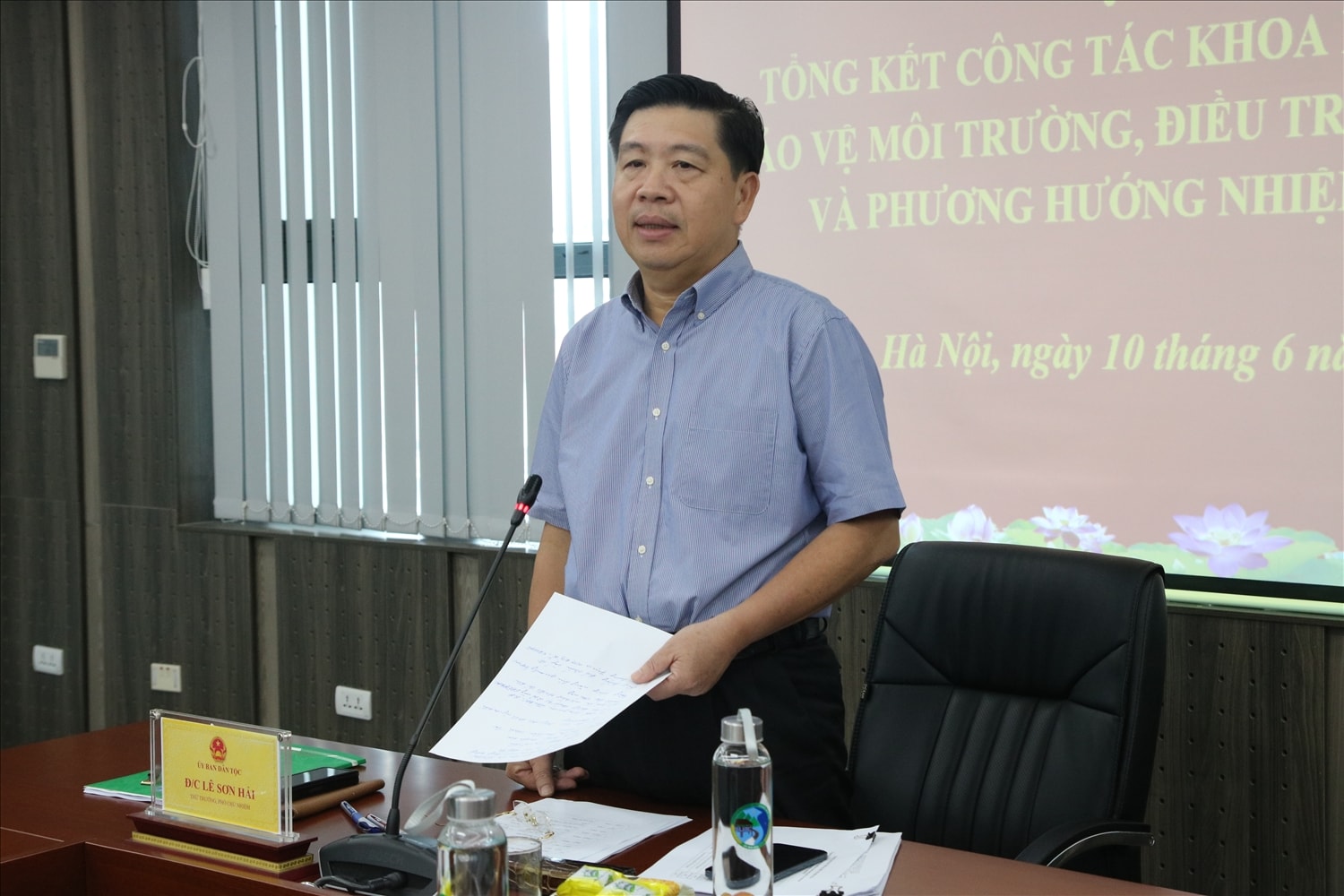 Thứ trưởng, Phó Chủ nhiệm Lê Sơn Hải, Chủ tịch Hội đồng KHCN của UBDT phát biểu tại hội thảo Thứ trưởng, Phó Chủ nhiệm Lê Sơn Hải, Chủ tịch Hội đồng KHCN của UBDT phát biểu tại hội thảo