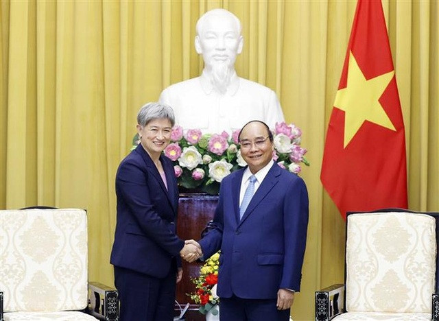 Chủ tịch nước Nguyễn Xuân Phúc tiếp Bộ trưởng Ngoại giao Australia Penny Wong