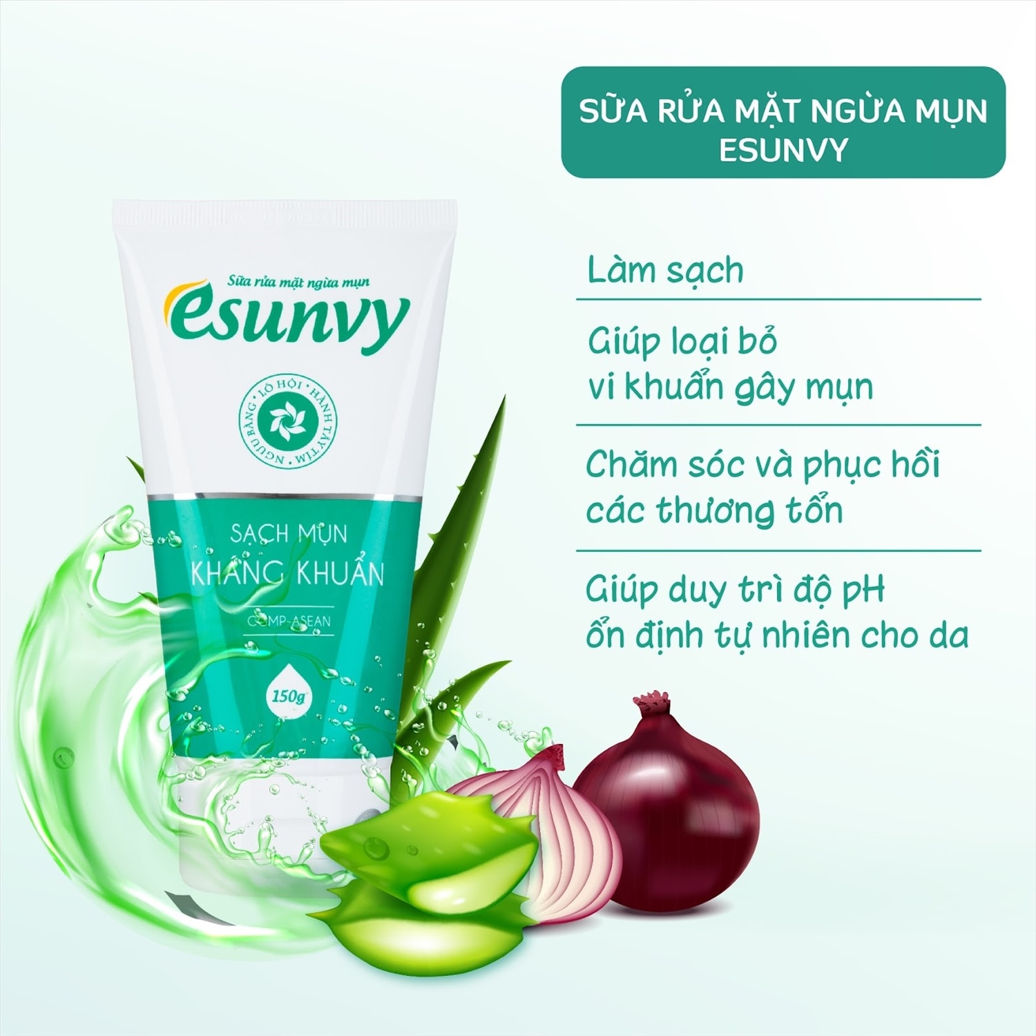 Công dụng của sữa rửa mặt Esunvy Công dụng của sữa rửa mặt Esunvy