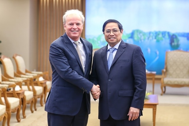 Thủ tướng Phạm Minh Chính đánh giá cao việc Tổng Giám đốc WB thăm Việt Nam, cho thấy quan hệ ngày càng chặt chẽ, hiệu quả giữa hai bên - Ảnh: VGP/Nhật Bắc