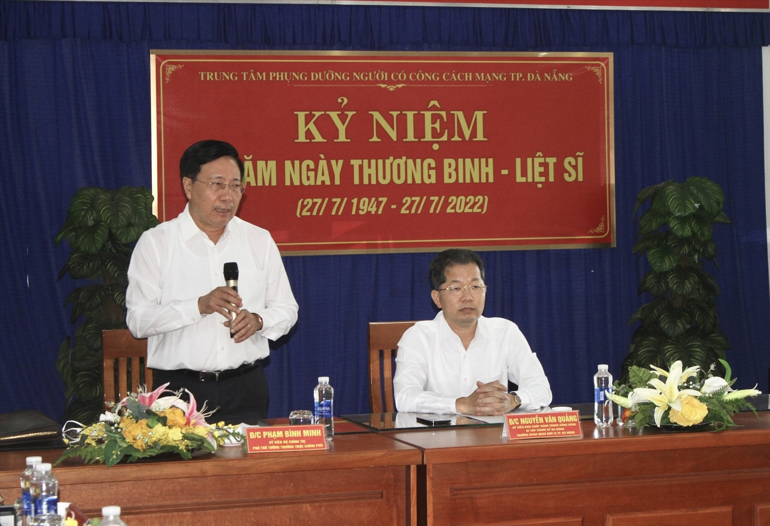 Đồng chí Phạm Bình Minh khẳng định, Đảng và Nhà có nhiều chính sách đặc biệt để chăm sóc, tri ân người có công, thương bệnh binh, các Mẹ Việt Nam anh hùng - Ảnh: VGP/Thế Phong