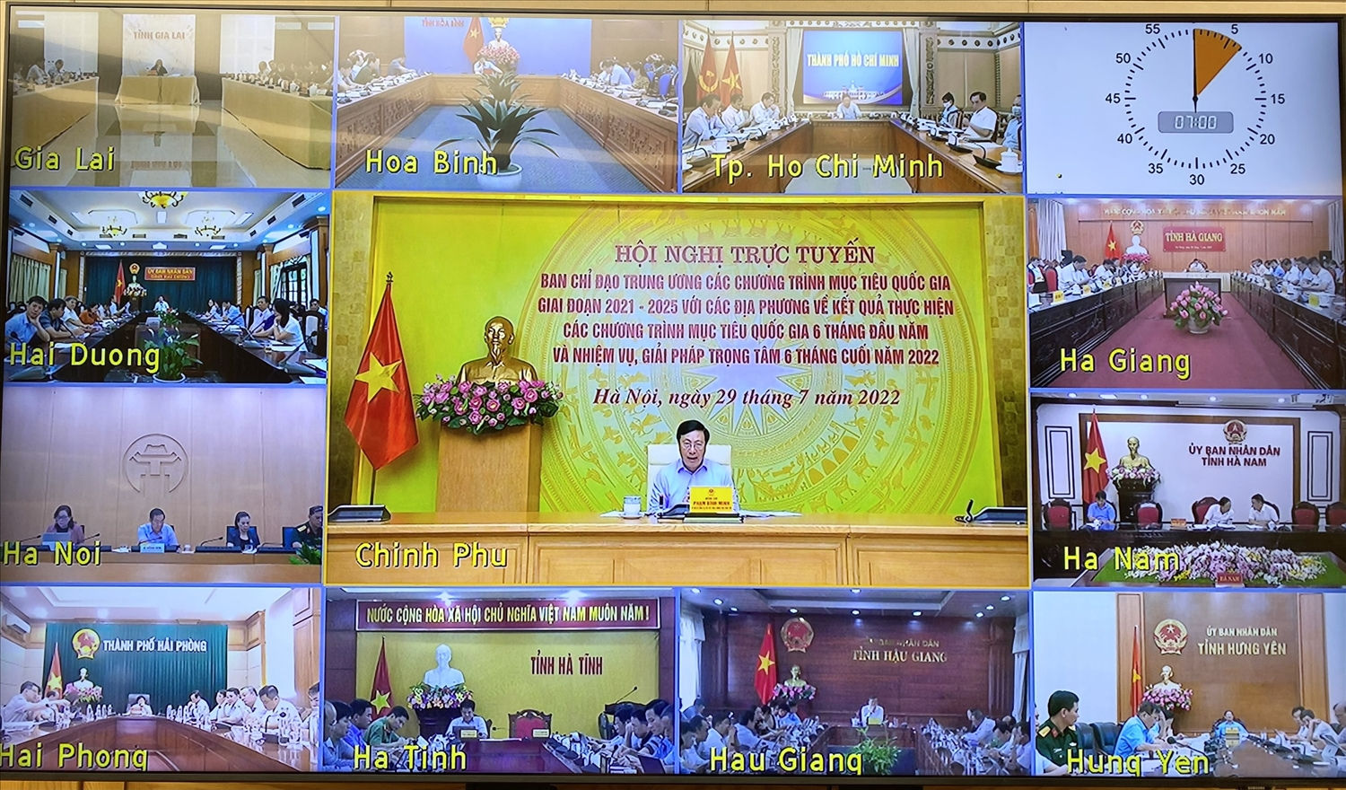 Hội nghị kết nối trực tuyến với 63 tỉnh, thành trong cả nước