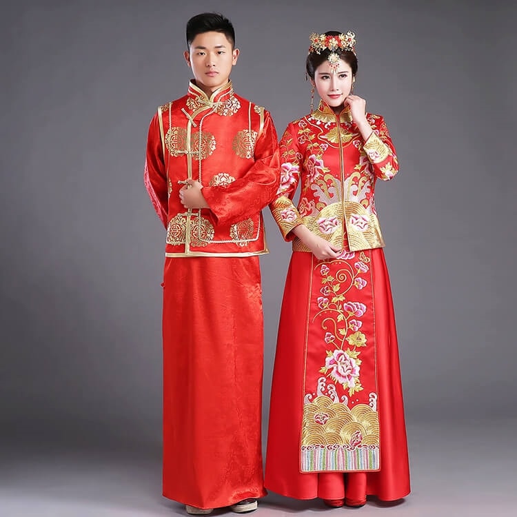 Trang phục cưới truyền thống người Trung Quốc Trang phục cưới truyền thống người Trung Quốc
