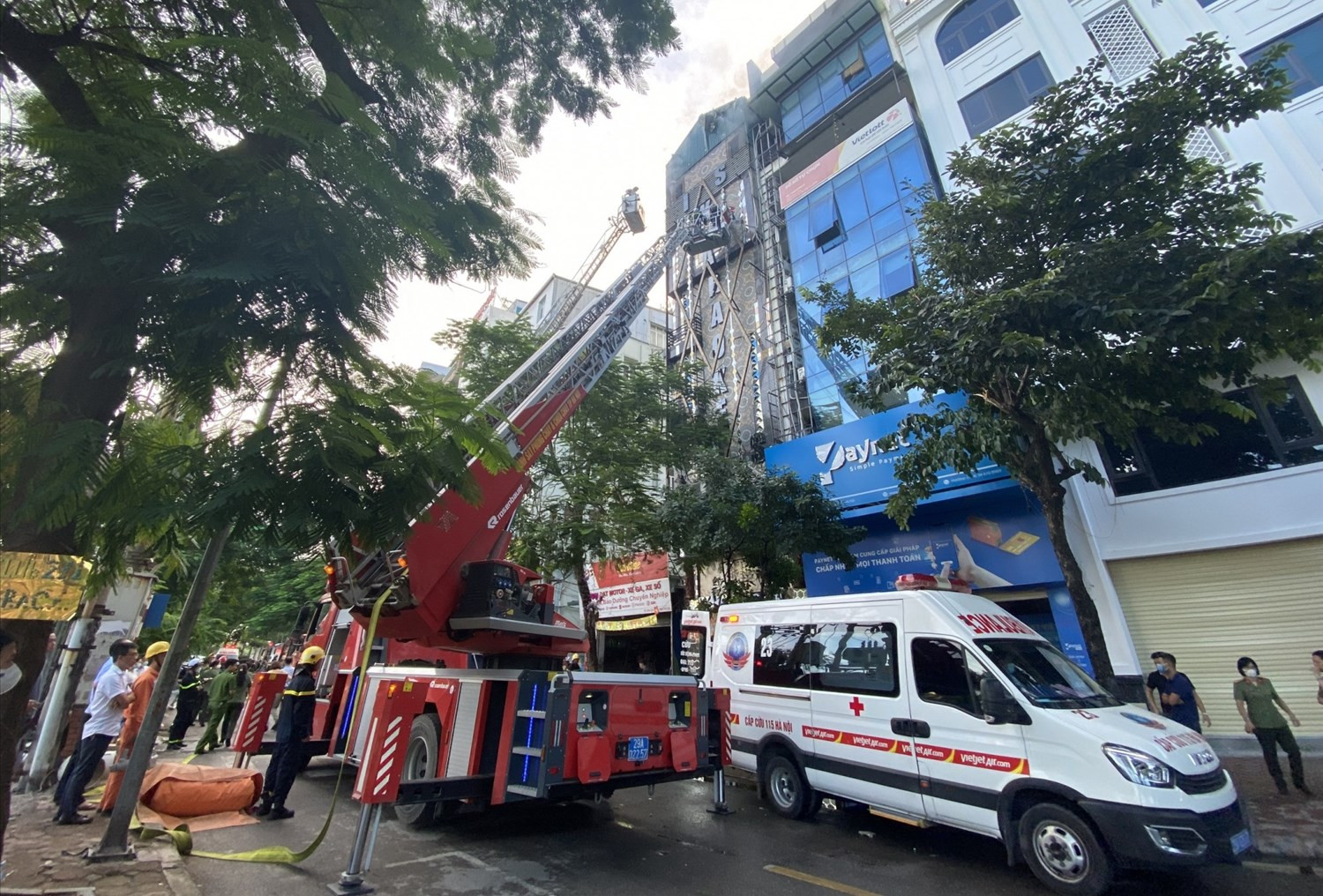 Hiện trường nơi xảy ra vụ cháy Hiện trường nơi xảy ra vụ cháy
