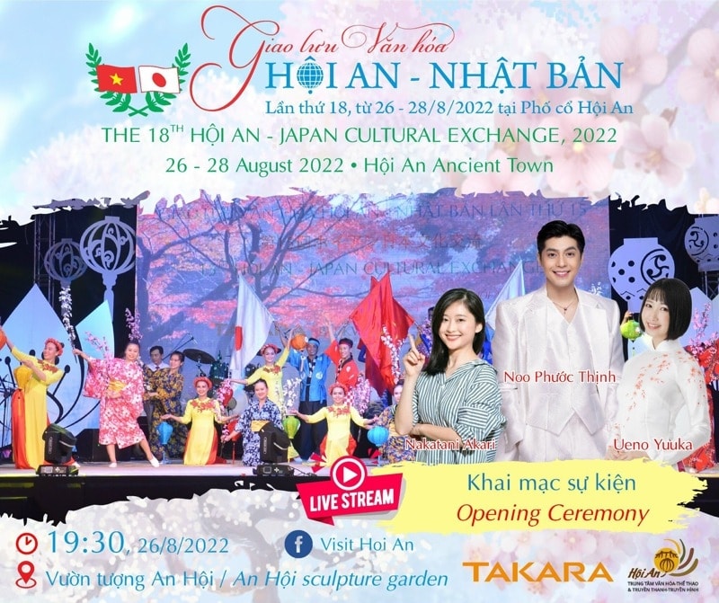 Sự kiện “Giao lưu văn hóa Hội An - Nhật Bản” lần thứ 18 sẽ diễn ra từ ngày 26 - 28/8 tại phố cổ Hội An.