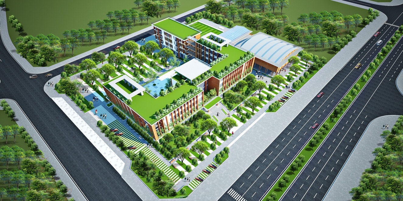 Phối cảnh Trường THCS trọng điểm Tiên Du