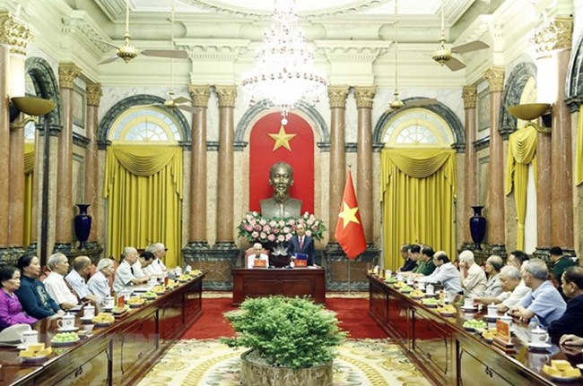 Quang cảnh buổi gặp mặt. (Ảnh: TTXVN)