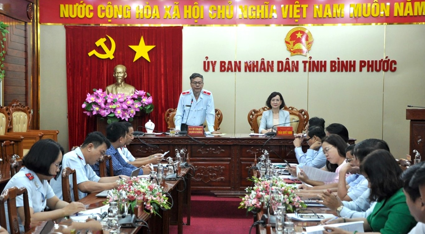 Chánh Thanh tra Ủy ban Dân tộc Võ Văn Bảy phát biểu tại buổi làm việc Chánh Thanh tra Ủy ban Dân tộc Võ Văn Bảy phát biểu tại buổi làm việc