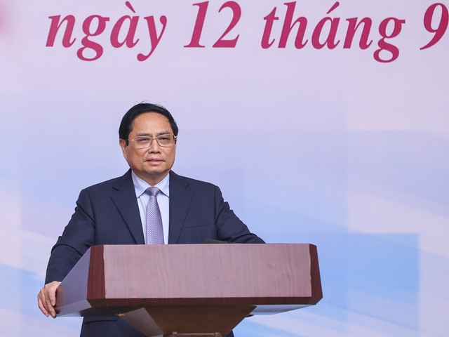 Thủ tướng Phạm Minh Chính nhấn mạnh phải giữ vững sự ổn định trong sự bất định; giữ vững thế chủ động trong sự bị động; giữ được kiên định và nhất quán trong bối cảnh chuyển đổi và xáo trộn - Ảnh: VGP/Nhật Bắc