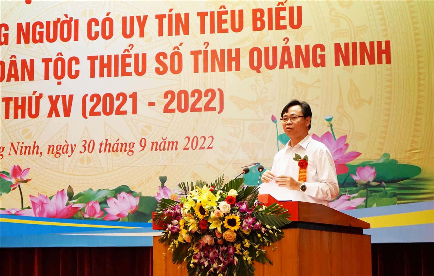 Ông Lưu Xuân Thủy - Vụ trưởng Vụ Dân tộc thiểu số (Ủy ban Dân tộc) phát biểu tại Hội nghị