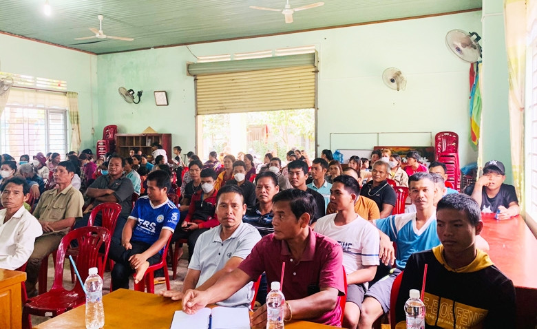 Các học viên tham gia lớp tuyên truyền phòng, chống tảo hôn và hôn nhân cận huyết thống