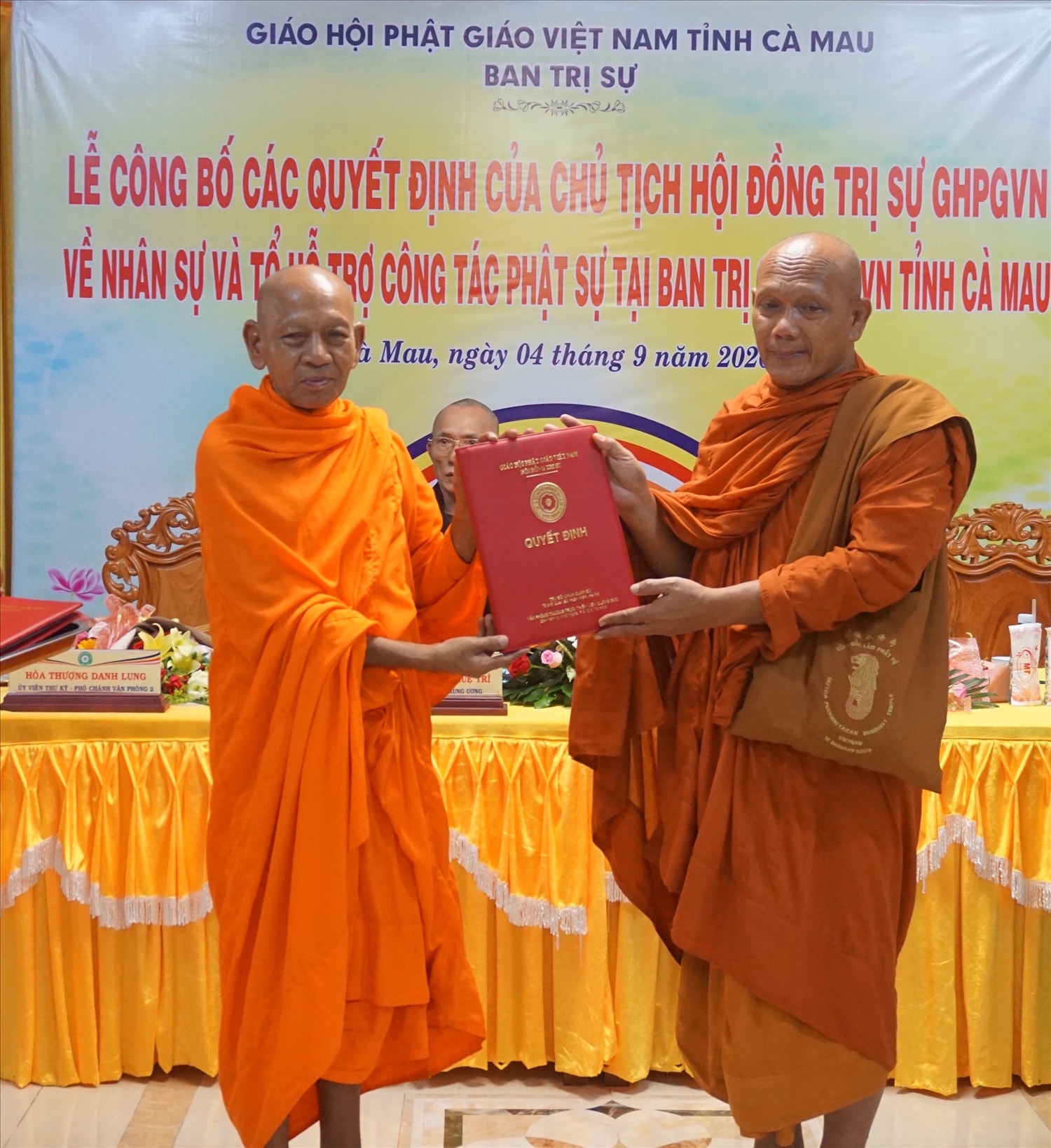 Hoà thượng Thạch Hà - Hội trưởng Hội đoàn kết SSYN tỉnh Cà Mau được suy cử làm Trưởng Ban trị sự GHPG Việt Nam tỉnh tại Hội nghị bất thường vào năm 2020