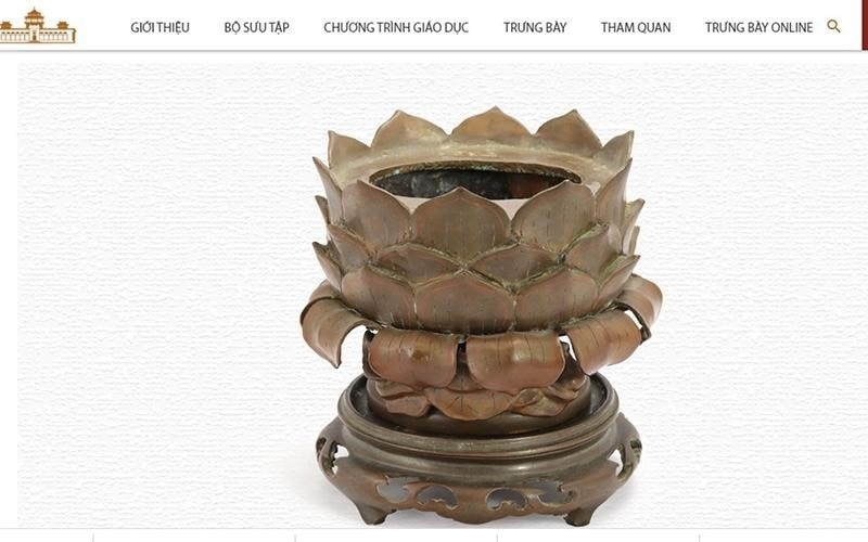 Hiện vật được giới thiệu online tại Bảo tàng Lịch sử quốc gia