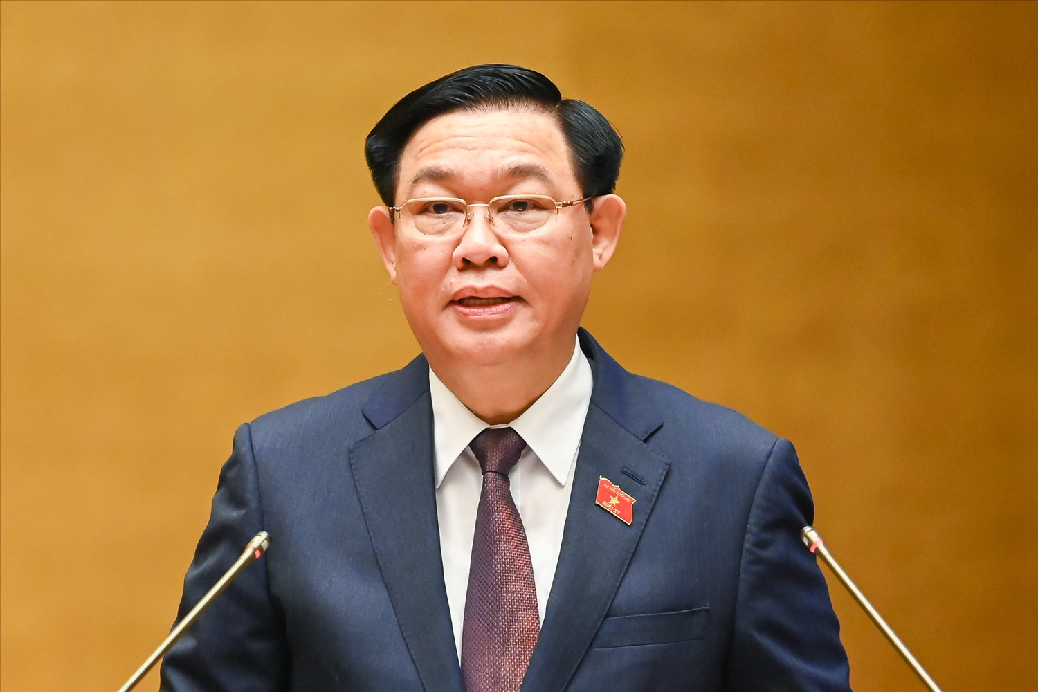 Chủ tịch Quốc hội Vương Đình Huệ phát biểu khai mạc 