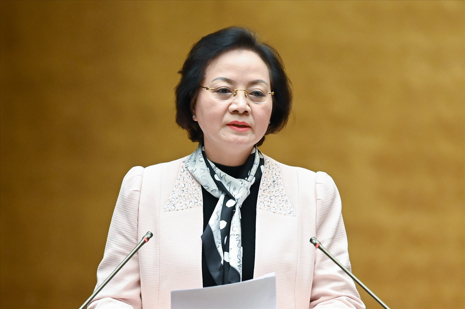 Bộ trưởng Bộ Nội vụ Phạm Thị Thanh Trà trình bày Tờ trình Bộ trưởng Bộ Nội vụ Phạm Thị Thanh Trà trình bày Tờ trình