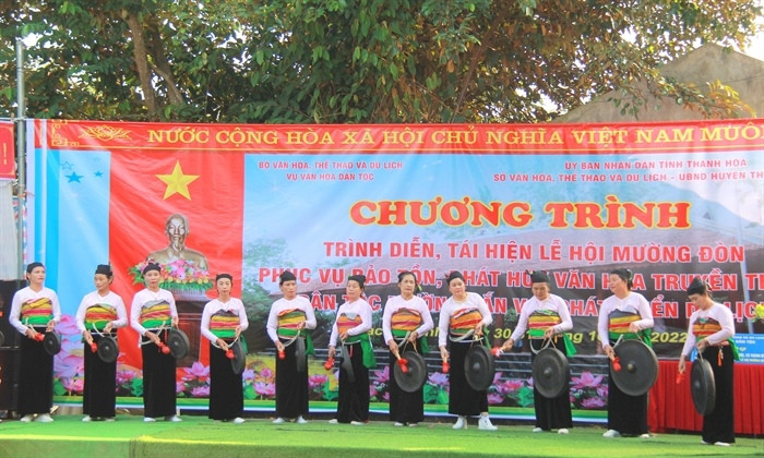 , Biểu diễn cồng chiêng, múa còn tại chương trình trình diễn, tái hiện Lễ hội Mường Đòn