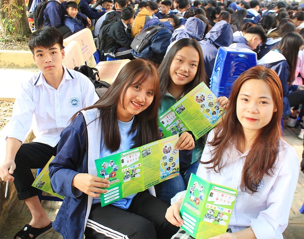 Đa dạng các hình thức tuyên truyền, phổ biến GDPL giúp các em học sinh, sinh viên dễ tiếp thu kiến thức pháp luật hơn 