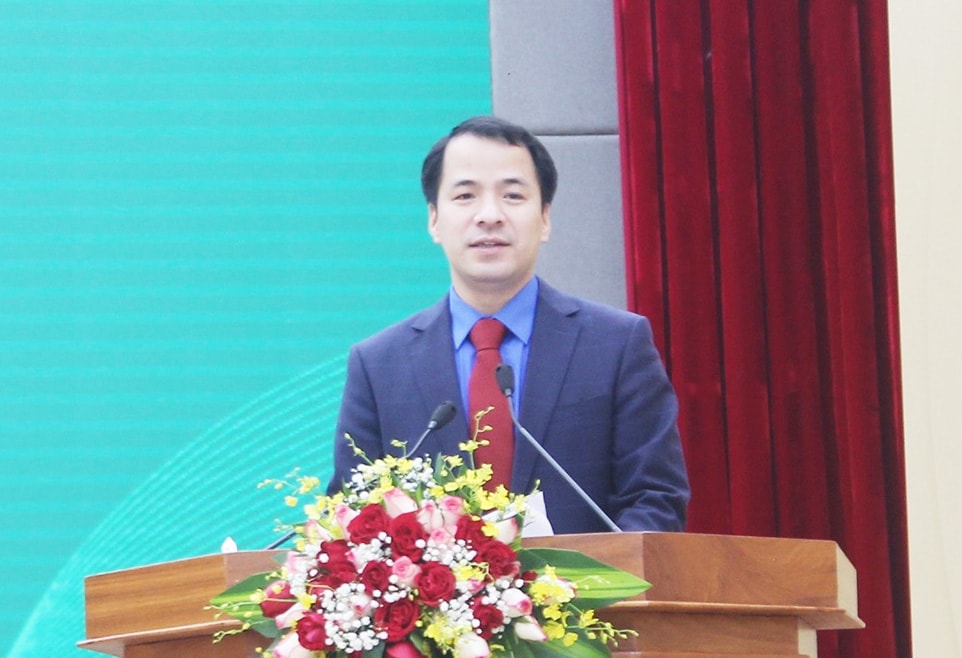 Bí thư BCH Trung ương Đoàn, Chủ nhiệm Ủy ban Kiểm tra Trung ương Đoàn Ngô Văn Cương phát biểu khai mạc Diễn đàn
