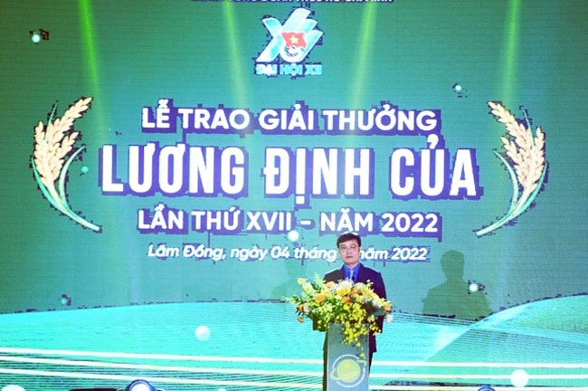 Ủy viên dự khuyết BCH Trung ương Đảng, Bí thư thứ nhất BCH Trung ương Đoàn Bùi Quang Huy khai mạc Lễ trao giải Ủy viên dự khuyết BCH Trung ương Đảng, Bí thư thứ nhất BCH Trung ương Đoàn Bùi Quang Huy khai mạc Lễ trao giải