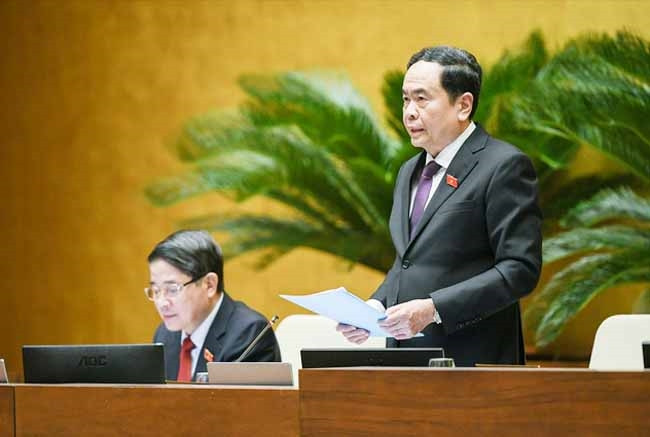 Phó Chủ tịch Thường trực Quốc hội Trần Thanh Mẫn phát biểu kết thúc phiên họp Phó Chủ tịch Thường trực Quốc hội Trần Thanh Mẫn phát biểu kết thúc phiên họp