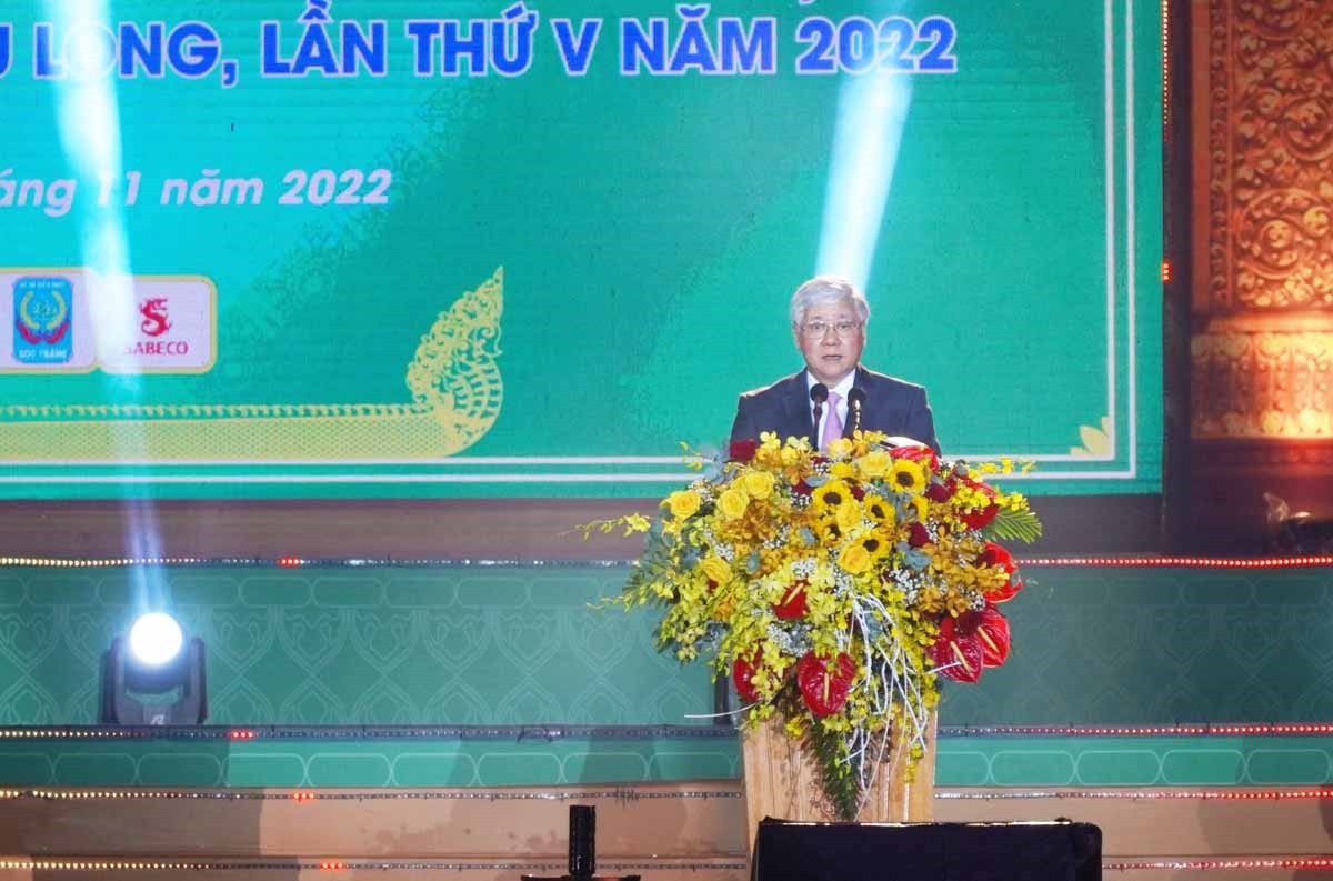 Chủ tịch Ủy ban Trung ương MTTQ Việt Nam Đỗ Văn Chiến phát biểu tại Lễ khai mạc