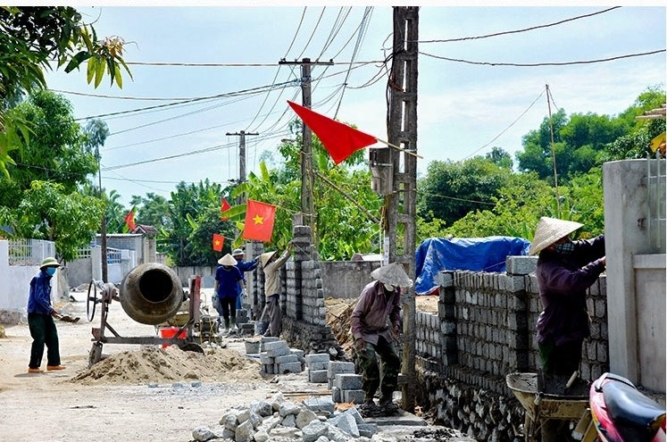 Bà con lương giáo đoàn kết, quyết tâm xây dựng Vượng Lộc (Can Lộc) đạt xã nông thôn mới nâng cao (ảnh CTV)