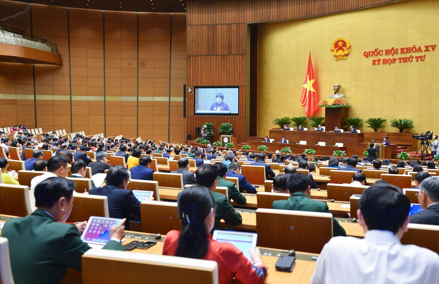 Quang cảnh phiên biểu quyết