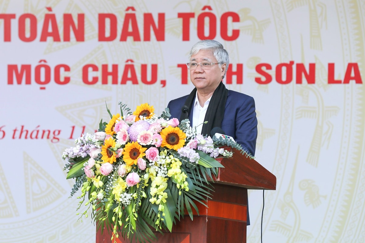 Bí thư Trung ương Đảng, Chủ tịch Ủy ban Trung ương MTTQ Việt Nam Đỗ Văn Chiến phát biểu tại Ngày hội