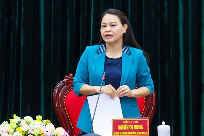 Bí thư Tỉnh ủy Ninh Bình Nguyễn Thị Thu Hà. (Ảnh: VGP/Nhật Bắc)