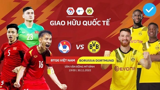 Trận đấu sẽ được truyền hình trực tiếp trên kênh VTV2 và các nền tảng mạng xã hội khác