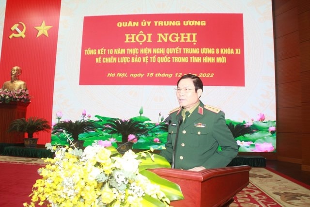 Thượng tướng Nguyễn Tân Cương, Tổng Tham mưu trưởng QĐND Việt Nam, Thứ trưởng Bộ Quốc phòng thông báo kết quả thực hiện Nghị quyết Trung ương 8 khóa XI - Ảnh: VGP/Nhật Nam Thượng tướng Nguyễn Tân Cương, Tổng Tham mưu trưởng QĐND Việt Nam, Thứ trưởng Bộ Quốc phòng thông báo kết quả thực hiện Nghị quyết Trung ương 8 khóa XI - Ảnh: VGP/Nhật Nam