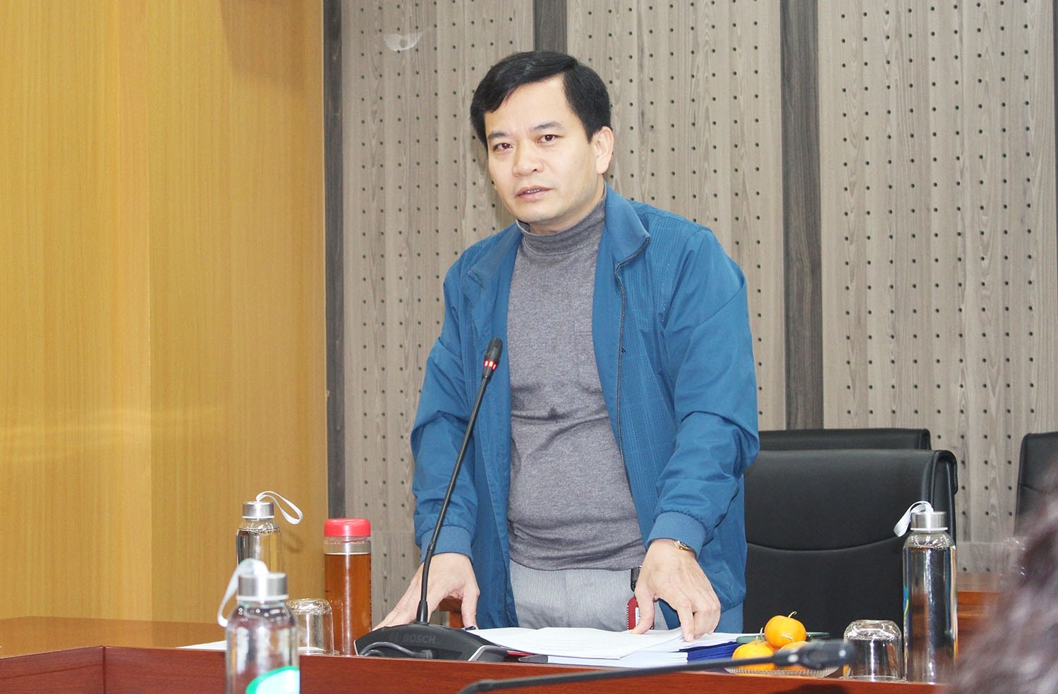 Ths. Trần Tuấn Anh - Phó Vụ trưởng Vụ Tuyên truyền (UBDT), Chủ nhiệm dự án phát biểu ý kiến tại buổi nghiệm thu Ths. Trần Tuấn Anh - Phó Vụ trưởng Vụ Tuyên truyền (UBDT), Chủ nhiệm dự án phát biểu ý kiến tại buổi nghiệm thu