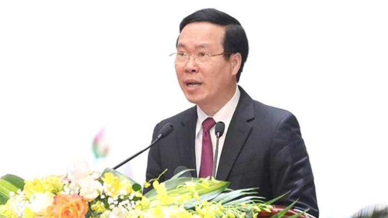 Đồng chí Võ Văn Thưởng phát biểu chỉ đạo hội nghị. (Ảnh: TTXVN)