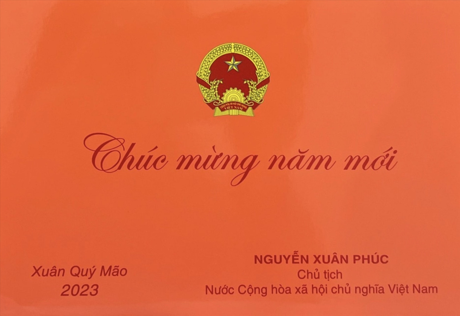 Chủ tịch nước Nguyễn Xuân Phúc gửi thiếp chúc mừng năm mới tới toàn thể đồng bào