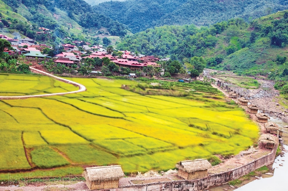 Bản làng vùng cao đổi thay từ những chương trình, dự án. Trong ảnh: Bản văn hóa Nà Sự (xã Chà Nưa, huyện Nậm Pồ) hôm nay. Ảnh: Trần Dũng