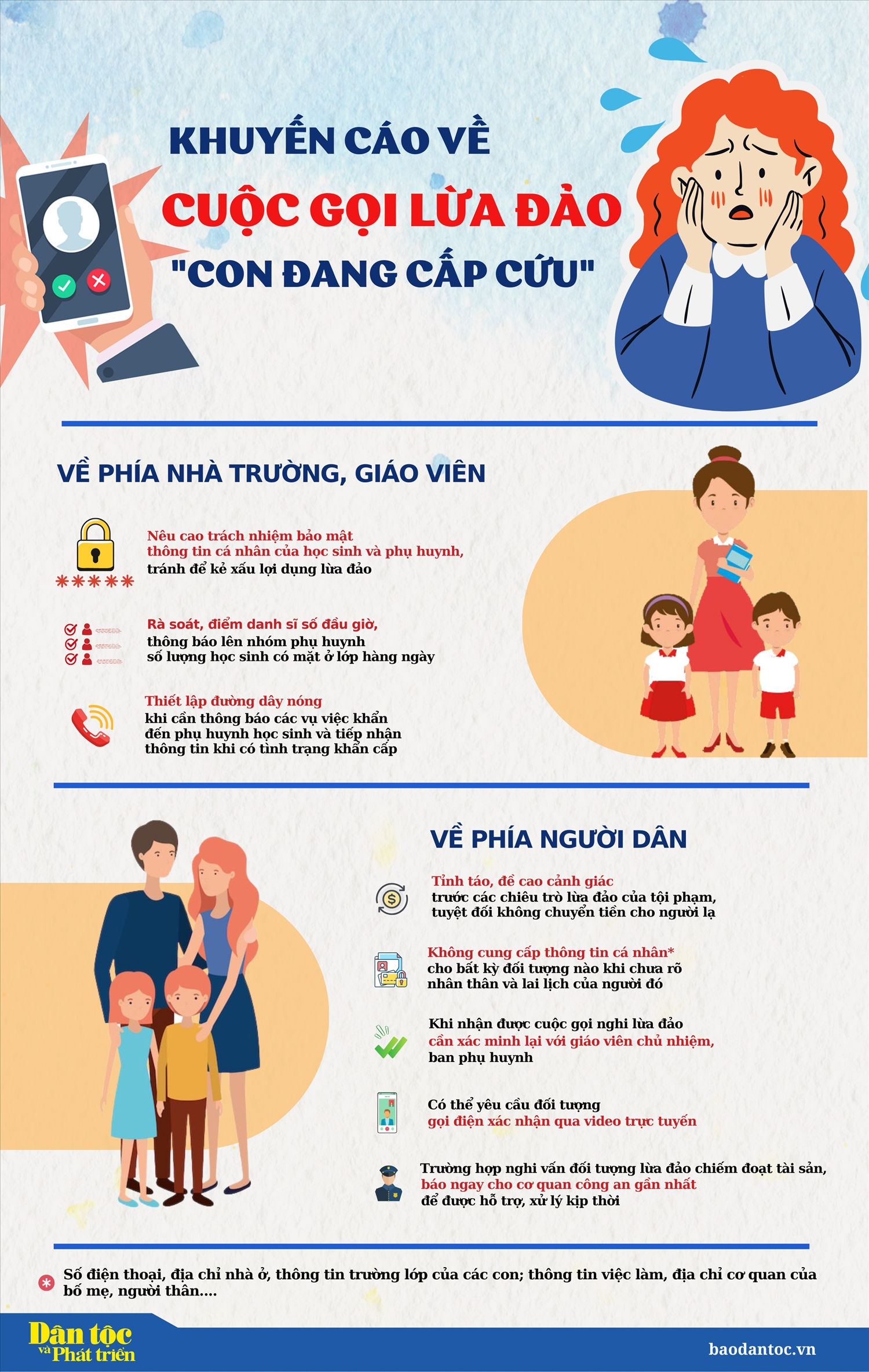 (inforgraphic) Khuyến cáo về cuộc gọi lừa đảo 