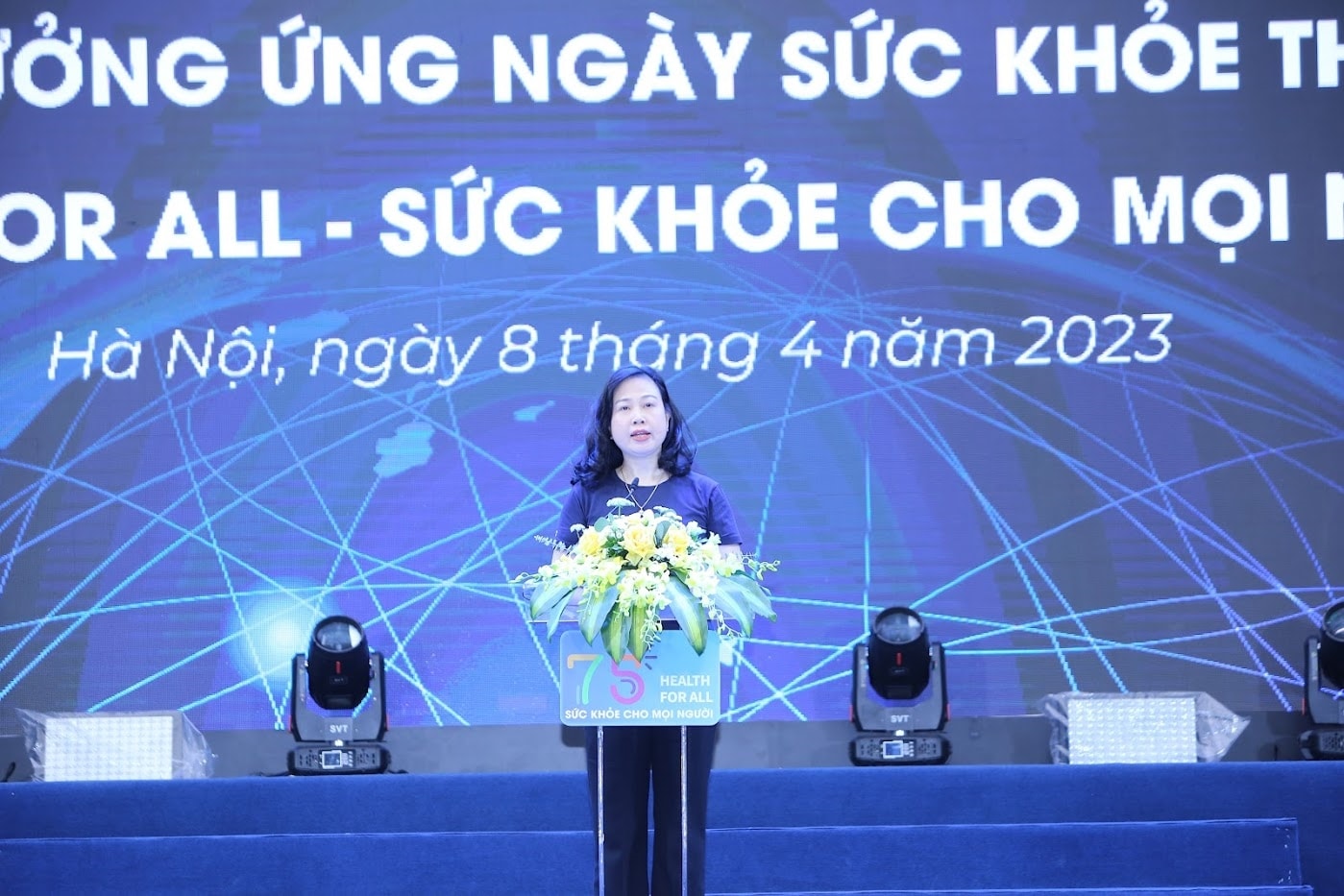 Bộ trưởng Y tế Đào Hồng Lan phát biểu tại buổi lễ